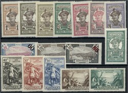 MARTINIQUE, Teilsammlung mit Porto - auf 16 Blättern aus der Zeit ...