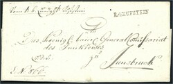 R4 KUFSTEIN, klarer L1-Stempel auf Faltbrief aus 1813, gesendet an ...