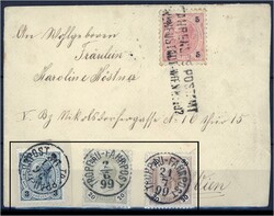 1891/99 3, 20 und 30 Kreuzer je mit Einkreisstempel "TROPPAU-FAHRPOST ...