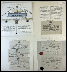 AUSSTELLUNGSSAMMLUNG 1764 - 1914: Aufgabe-Recepisse (2-sprachig), ca. ...