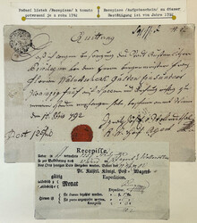 AUSSTELLUNGSSAMMLUNG 1764 - 1914: Aufgabe-Recepisse (2-sprachig), ca. ...