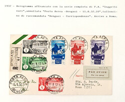 1929/35 Italienisch Libyen/ Cirenaia, 7 Flugpostbelege auf 1929/35 ...