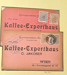 1904/05 Kaiserkopfzeichnung mit und ohne Lackstreifen sowie die ...