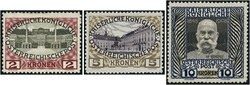 1908 Jubiläumsausgabe 1 H. - 10 K. kompletter Satz (höhere Werte ...