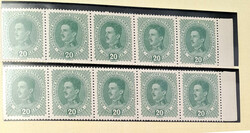 1917 Freimarken Kaiser Karl, 15 Heller bis 30 Heller, schöne 1917 ...
