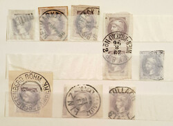 1867 Zeitungsmarken violetter Merkur, meist gestempelt, 1867 ...