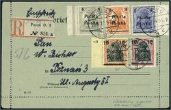 1919 Freimarken-Ausgabe für Posen, Marken des Dt. Reiches Mi.Nr. ...