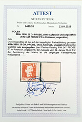 1945 82. Jahrestag des Jänner-Aufstandes Mi.Nr. 389 25 Gr. PROBE, ...