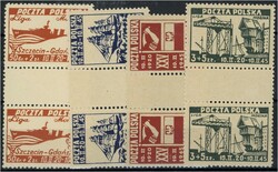 1945 Liga Morska Kat.Nr. 399-402 je ein Zwischenstegpaar postfrisch ...