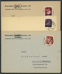 I. und III. Wiener Aushilfsausgabe, Lot mit 5 frankierten ...