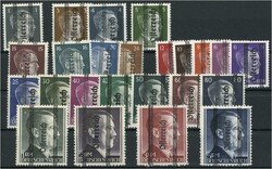 Grazer Aushilfsausgabe 1 Pf. - 5 RM., kompletter Satz, postfrisch  ...