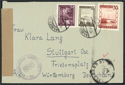 1945/46 4 Poststücke, je mit Doppelzensur, P.! 1945/46Automatically ...