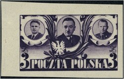 1946 2. Jahrestag der provisorischen Regierung, 3 Zl. violett ...