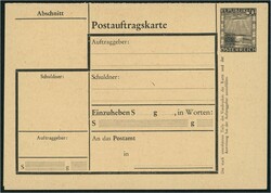 1946 4 Poststücke, dabei 2 "Postauftragsschein" mit 15 Gr. - ...