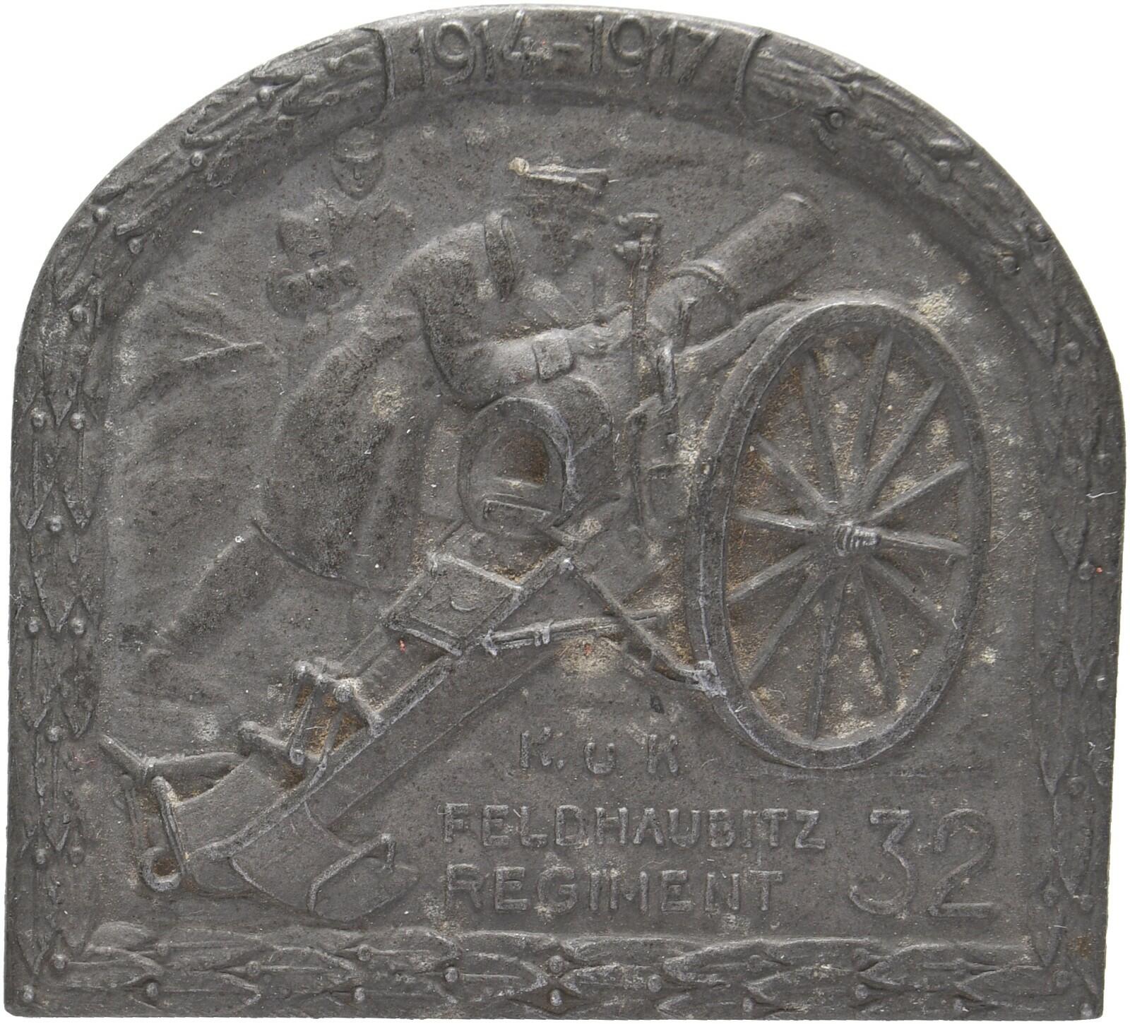 ÖSTERREICH - KAPPENABZEICHEN - Artillerie Feldhaubitzen K.u.K. ...