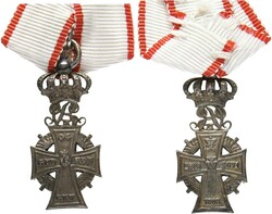 DÄNEMARK Danebrog Orden Miniatur des Silbernen Ehrenzeichens des ...