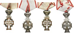 DÄNEMARK Danebrog Orden Konvolut von 2 Miniaturen; Offiziers Kreuz ...