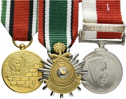 FERNOST  Konvolut von 3 Miniaturen Saudi Arabien, Golfkriegsmedaille ...