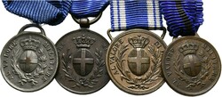 ITALIEN - Königreich  Konvolut von 4 Miniaturen Tapferkeitsmedaillen ...
