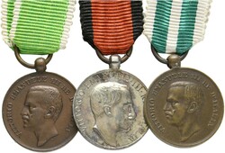 ITALIEN - Königreich  Konvolut von 3 Miniaturen Erinnerungsmedaillen ...