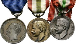 ITALIEN - Königreich  Konvolut von 3 Miniaturen von Medaillen für ...