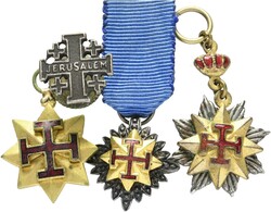 ITALIEN  Konvolut von 4 Miniaturen Abzeichen Jerusalem als Grabes ...