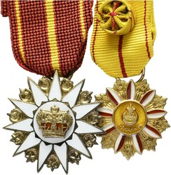 MALAYSIA  Konvolut von 9 Miniaturen, unter anderem, Orden des ...