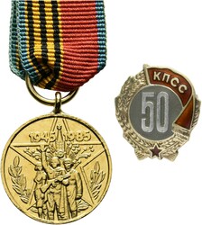 RUSSLAND - Sowjetunion  Konvolut von 2 Stück Miniaturen, 40 Jahre ...