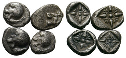 GRIECHISCHE MÜNZEN Lot Lot (4). Lot aus 4 Obolen aus Miletos. Slg. ...