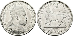ÄTHIOPIEN Menelik II. 1889-1913 1/4 Birr EE 1895 A Paris Katalog: ...