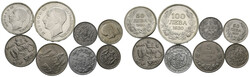 BULGARIEN Boris III. 1918-1943 Lot 8 Stück; 100, 5, 20 und 5 Leva ...