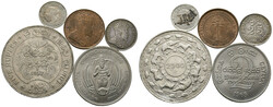 CEYLON - SRI LANKA Lot 5 Stück; 25 Cents 1902 10 Cents 1900; Cent ...