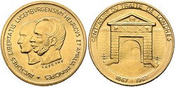 LUXEMBURG Johann 1964-2000 Goldmedaille zu 40 Francs (12,9g), (28 ...