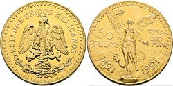 MEXIKO - 2. Republik seit 1867  50 Pesos (41,65g) 1821-1921 100 Jahre ...
