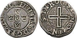 PORTUGAL Philipp I. 1580-1598 1/2 Tostao (3,65g) o. J. Lissabon ...