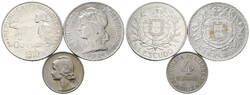 PORTUGAL - Republik seit 1910  Lot 3 Stück; Escudo 1910, 1916 und 4 ...