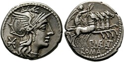 RÖMISCHE REPUBLIK P. Maenius M.f. Antiaticus Denarius (3,84 g), Roma ...