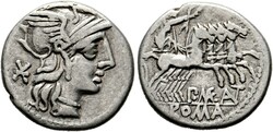RÖMISCHE REPUBLIK P. Maenius M.f. Antiaticus Denarius (3,79 g), Roma ...