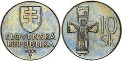 SLOWAKEI - Republik seit 1993 10 Korun 2003 Kremnitz ...