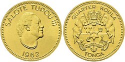 TONGA 1/4 Koula (8,14g) 1962 Katalog: Fr. 5Automatically generated ...