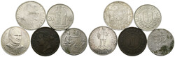 TSCHECHOSLOWAKEI - Republik 1918-1992  Lot 5 Stück; 20 Korun 1937 ...