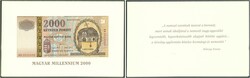 UNGARN 2000 Forint 20.8.2000 Millennium im Originalumschlag. ...