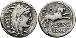RÖMISCHE REPUBLIK L. Thorius Balbus Denarius (3,75 g), Roma, 105 v. ...