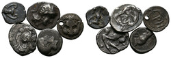 GRIECHISCHE MÜNZEN Lot Lot (5). Lot aus 5 kleinen Silbermünzen: 3x ...