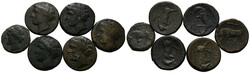 GRIECHISCHE MÜNZEN Lot Lot (6). Lot aus 6 Bronzemünzen aus Syrakus ...