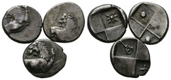 GRIECHISCHE MÜNZEN Lot Lot (3). Lot aus 3 Hemidrachmen aus ...