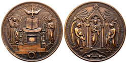 Lot 4 Stück; a) AE-Medaille o.J (1860/1862) von E.A. Oudine als ...