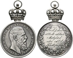 AR-Medaille (23g), (40mm) mit Kronenhenkel. Auf das 50jährige ...
