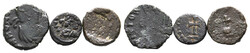 Lot (3) Lot von 3 Bronzemünzen (AE4): Honorius (1x), Arcadius (1x) ...