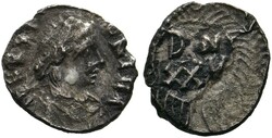 1/4 Siliqua (zu 25 Denarii) (0,45g) 484-496 n. Chr. Karthago, Büste ...